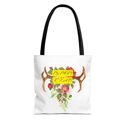 My MOM is a Texan Floral Western Tote Bag - Perfect for Moms Who Love Texas