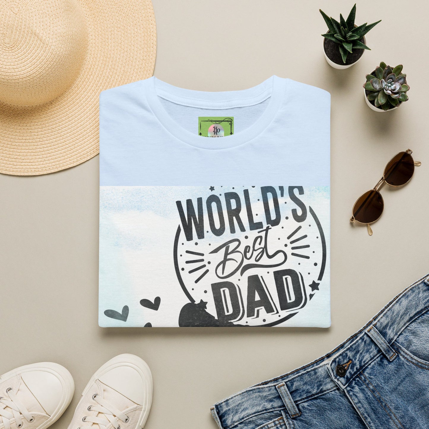 World's Best Dad T-Shirt — Dad & Child Silhouette Father’s Day Tee
