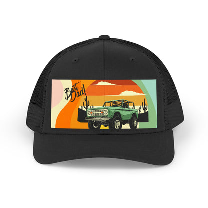 Retro Desert Truck Trucker Hat - 'Be Wild' Vintage Sunset Cap