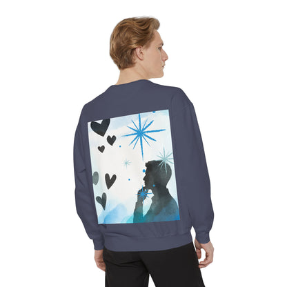 World's Best Dad Sweatshirt — Silhouette Father & Child Watercolor Design