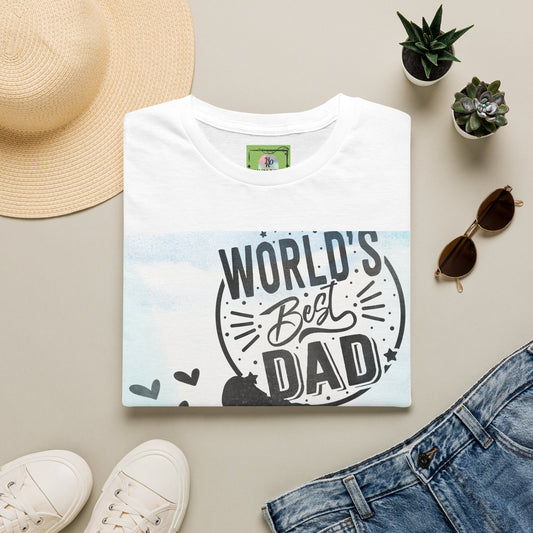 World's Best Dad T-Shirt — Father & Child Silhouette Gift