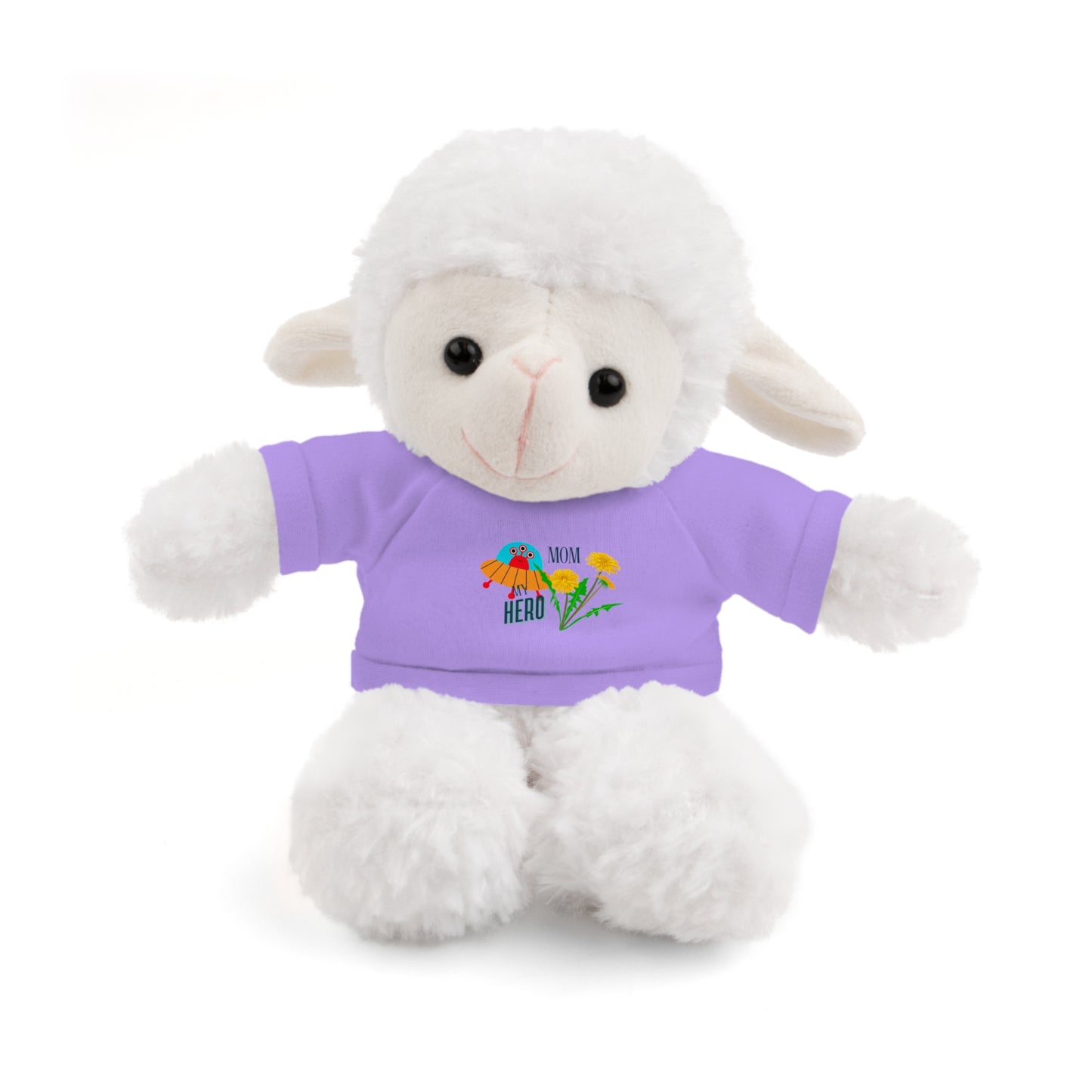 MOM is my Hero Stuffed Animal Tee Bear - Perfect Gift for Kids & Celebrations