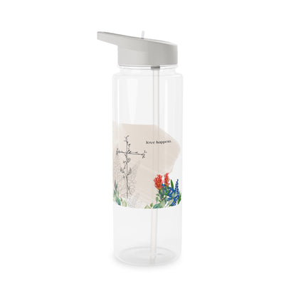 Inspirational Tritan Water Bottle - "Love Happens" Design - Perfect for Fitness and Everyday Use