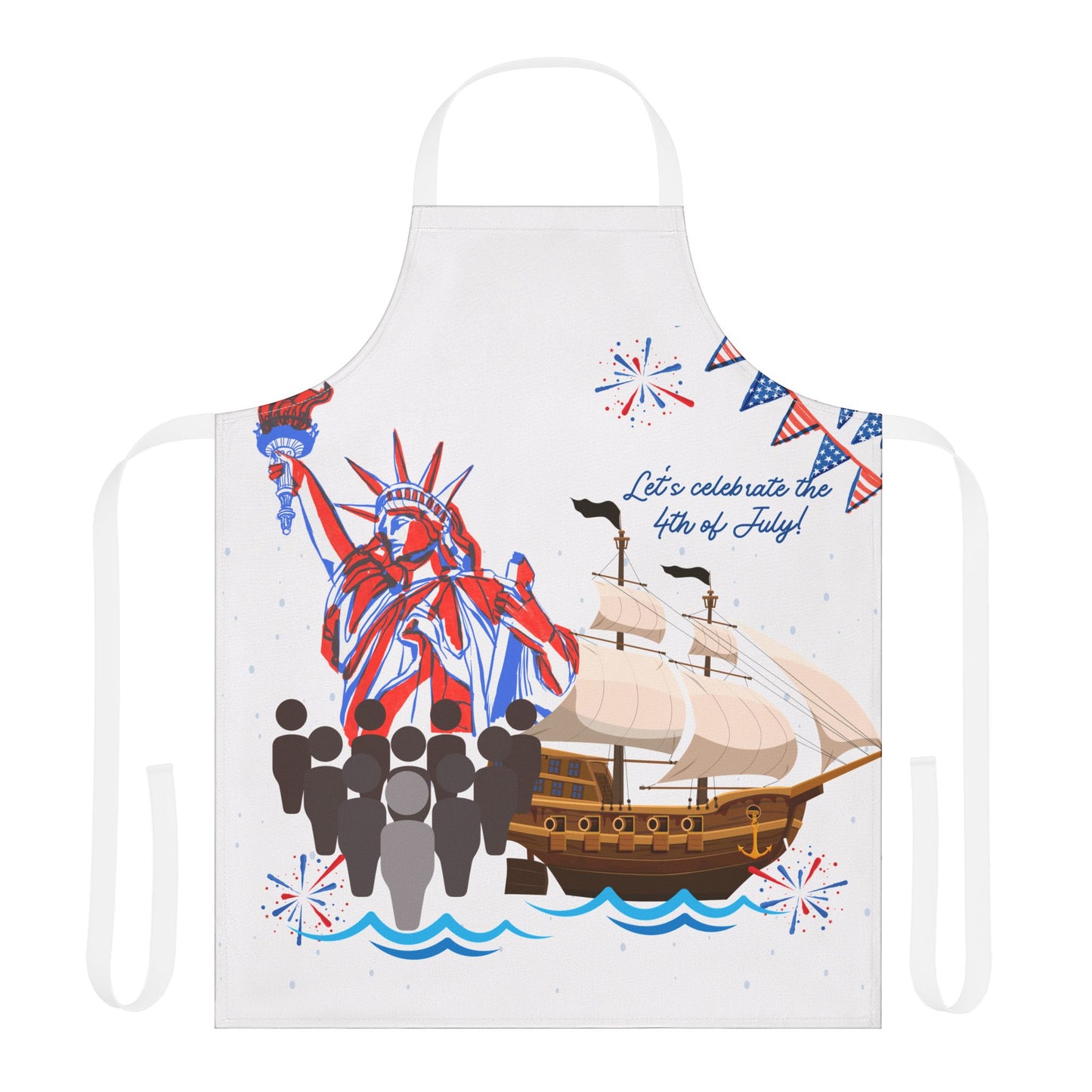 4th of July Apron for July 4th, BBQ, Family Gatherings, Holiday Celebrations, Cooking Lovers