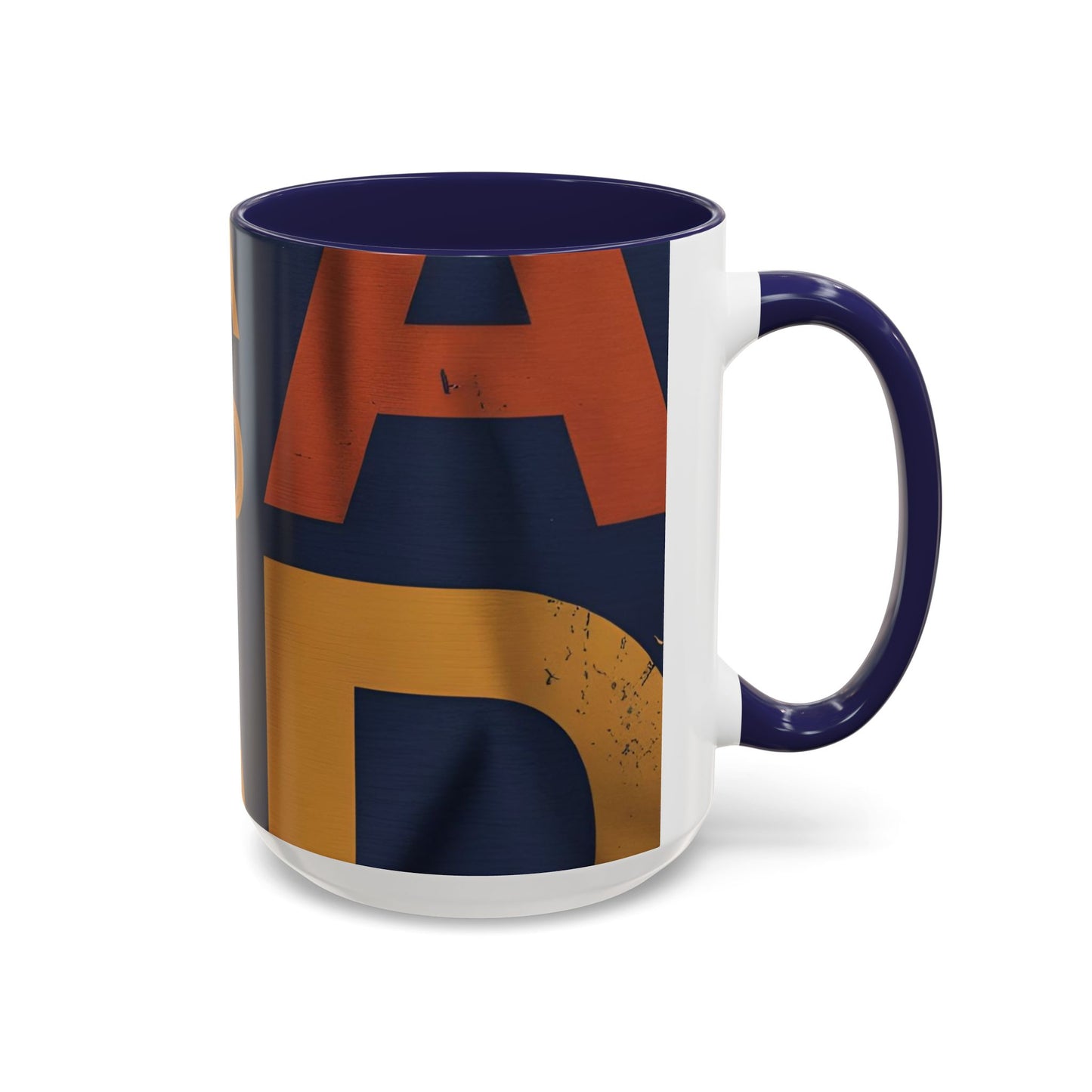 Retro Dad Coffee Mug — Retro Block Letters Accent Mug (11/15 oz)