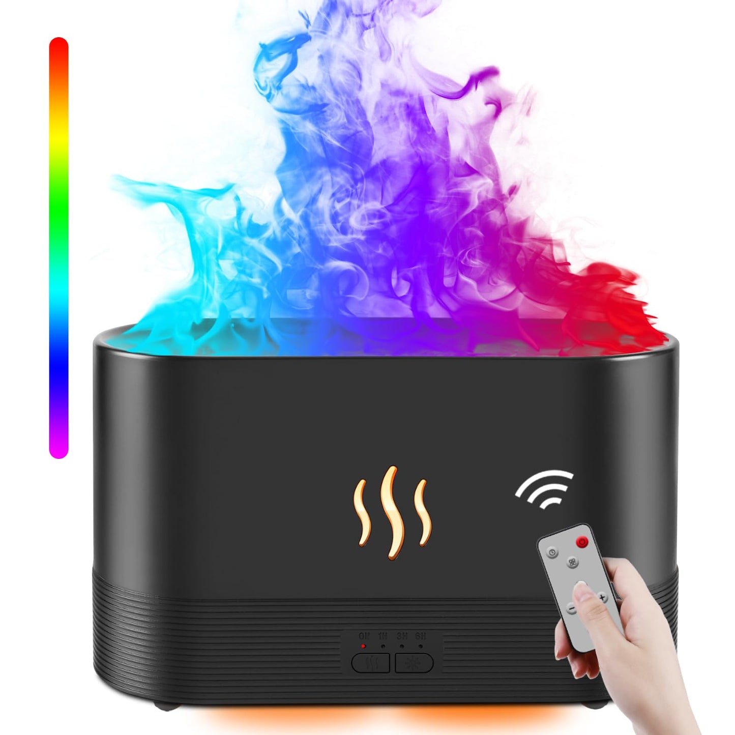 Flame Diffuser, Aromatherapy Diffuser with Power Adapter & 25db Audio Bluetooth