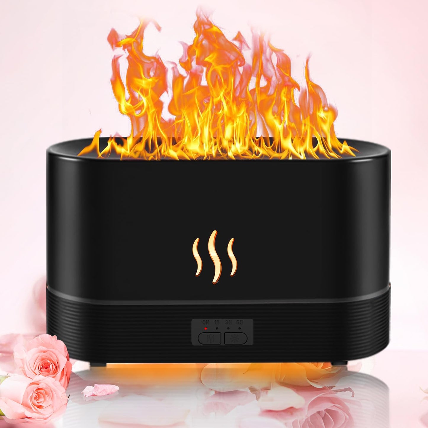Flame Diffuser, Aromatherapy Diffuser with Power Adapter & 25db Audio Bluetooth