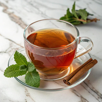 Gardenika Organic Flamma-tea Loose Leaf Tea | Premium Turmeric Ginger Blend with Cinnamon, Peppermint & Black Pepper | 100% Natural, Caffeine Free Herbal Wellness Tea | 4oz (113g)