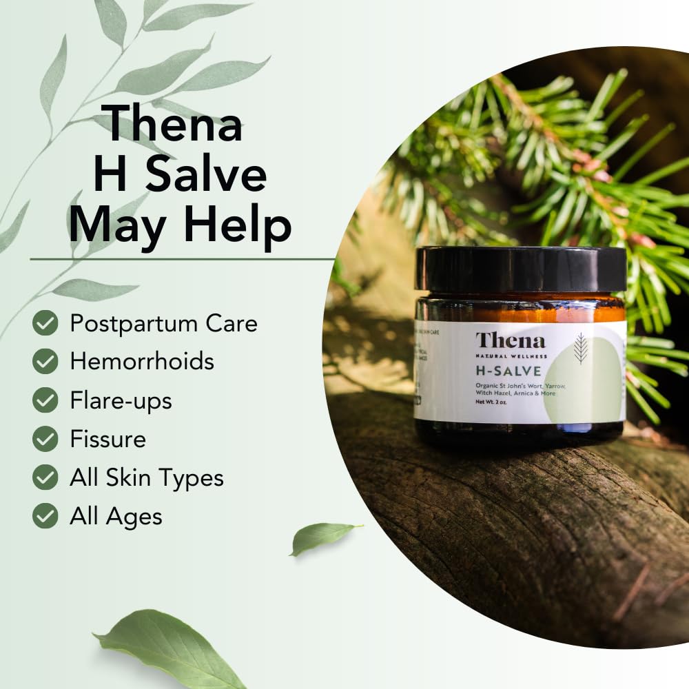 Intense Hemorrhoid Treatment Natural Hemorrhoid Relief Cream, Max Strength Herbal Anal Fissure Relief Ointment with Organic Witch Hazel for Postpartum Piles, Best with Thena Sitz Bath Soak, Women Men