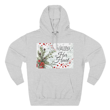 Her Heart Winter Hoodie — Feminine Resilience Fleece Hoodie