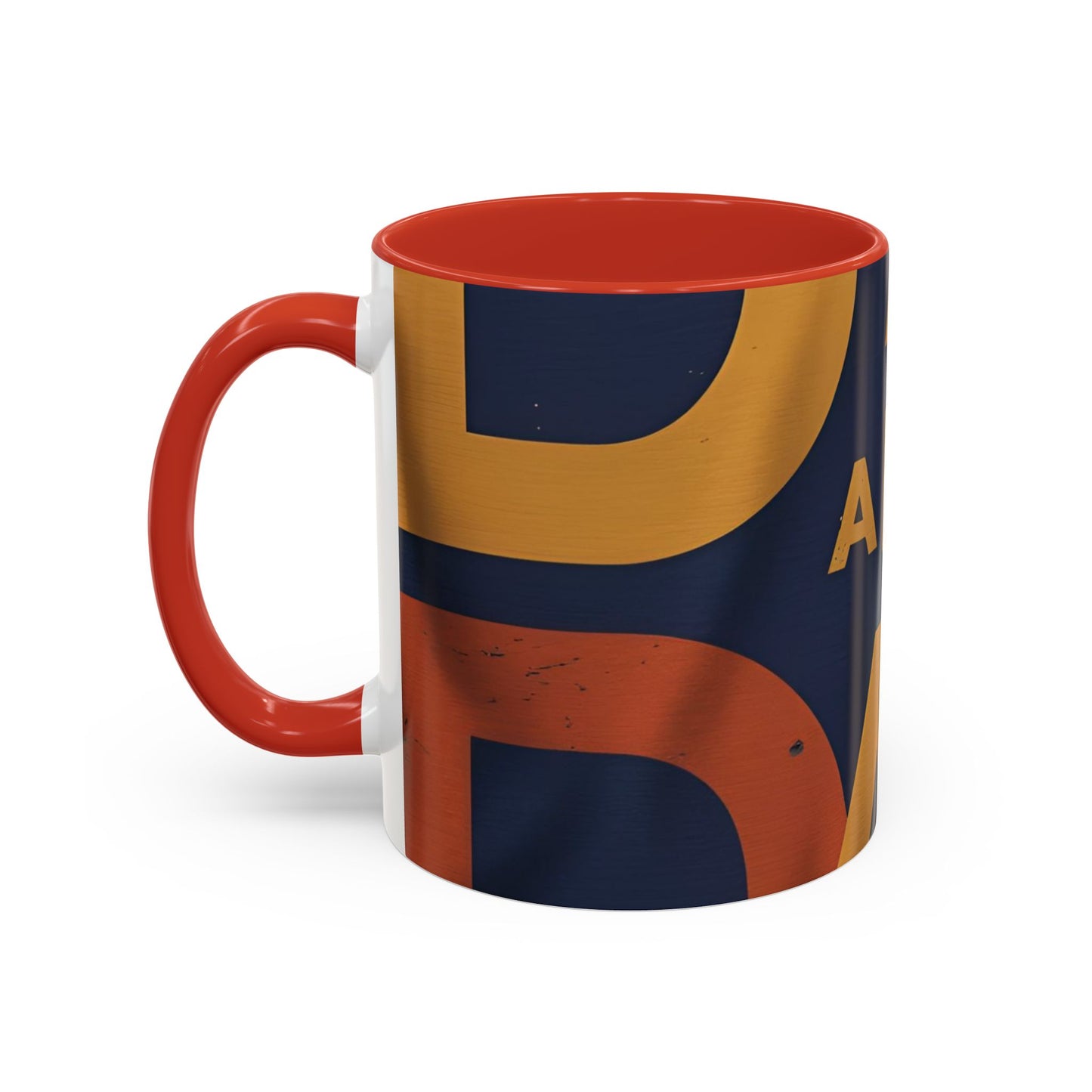 Retro Dad Coffee Mug — Retro Block Letters Accent Mug (11/15 oz)