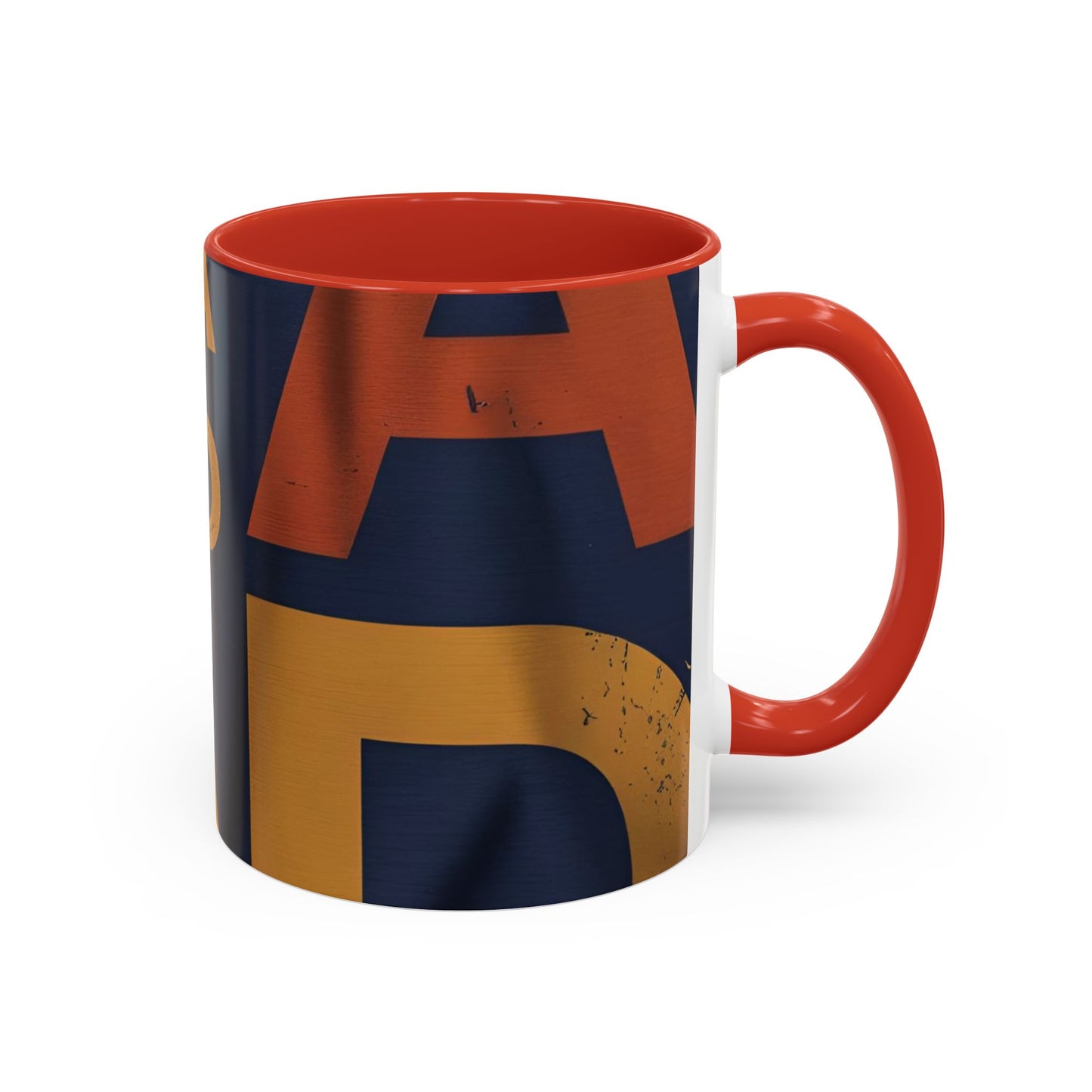 Retro Dad Coffee Mug — Retro Block Letters Accent Mug (11/15 oz)
