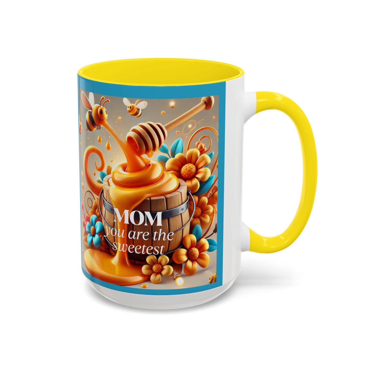 Sweetest Mom Coffee Mug - Bee & Honey Design - Perfect Gift for Mother's Day