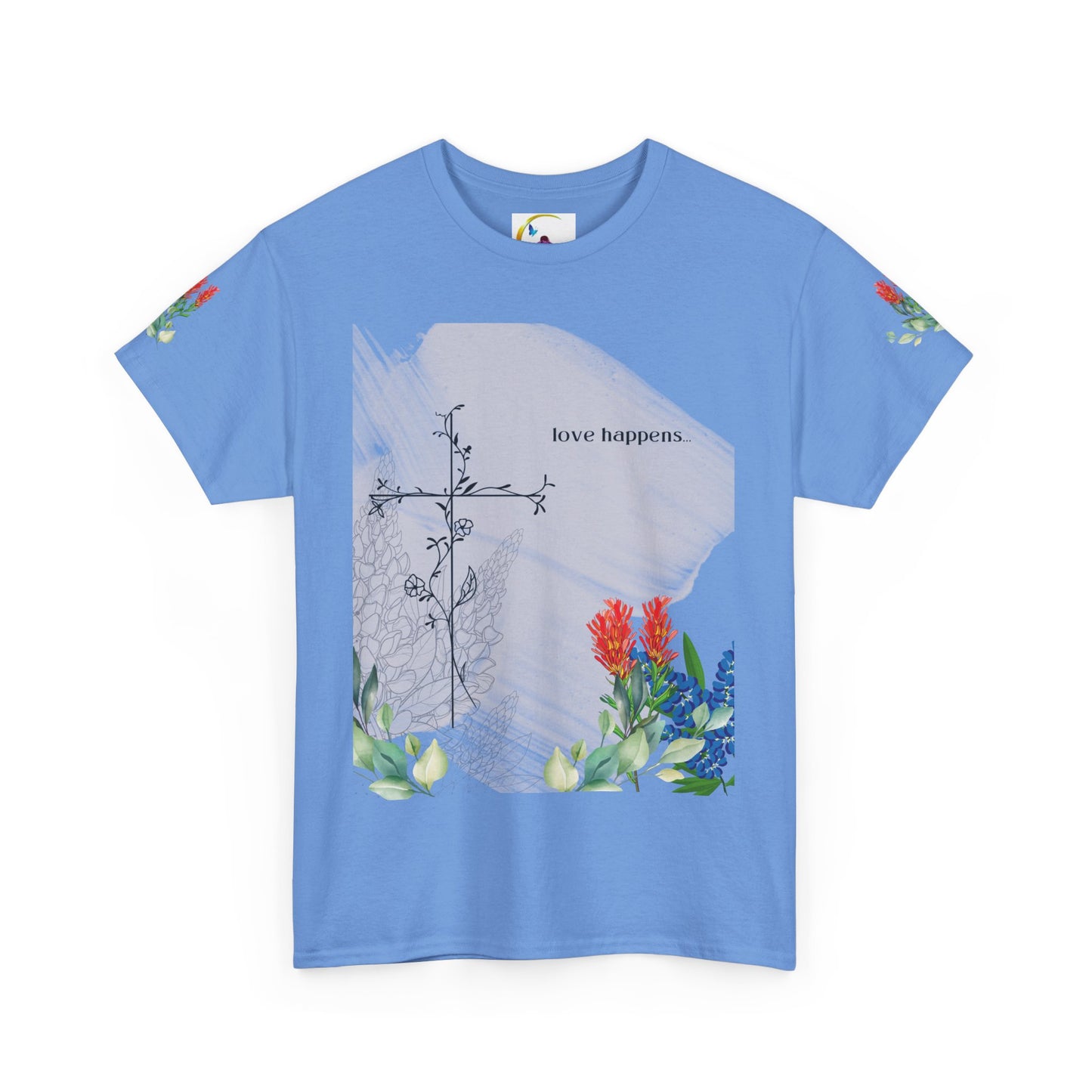 Floral Love Happens Unisex Heavy Cotton Tee