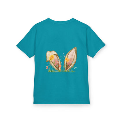 Bunny Ears and Flowers Graphic Tee - Perfect for Spring Celebrations