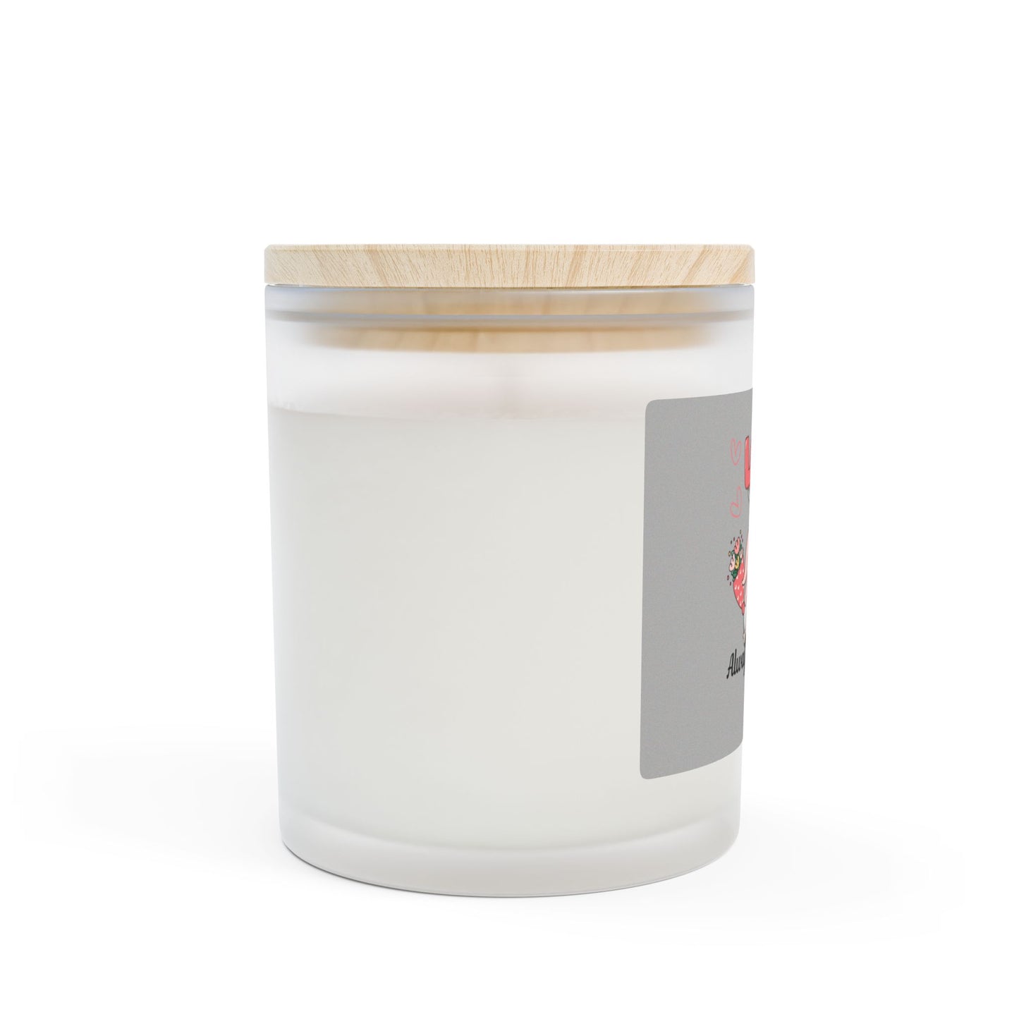 Love Always Frosted Glass Candle — 11oz Scented Candle