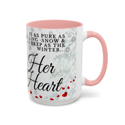 Mug — 'Her Heart' Inspirational Winter Coffee Mug (Accent, 11/15oz)