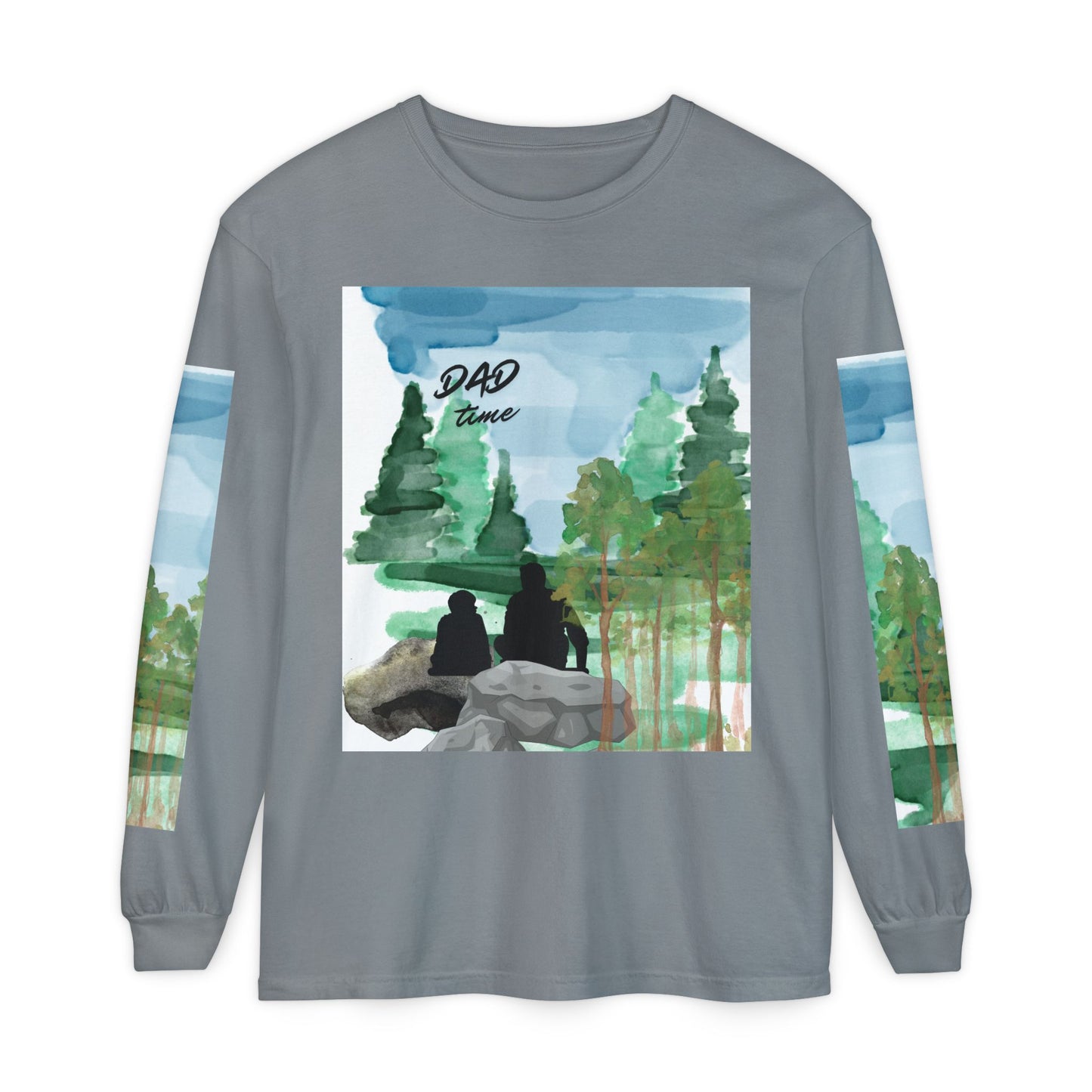 Dad Time Long Sleeve Tee — Father & Kids Nature Camp Shirt