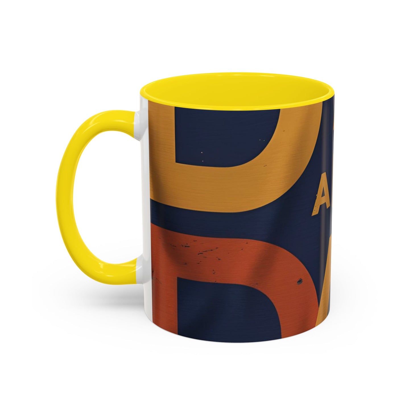 Retro Dad Coffee Mug — Retro Block Letters Accent Mug (11/15 oz)