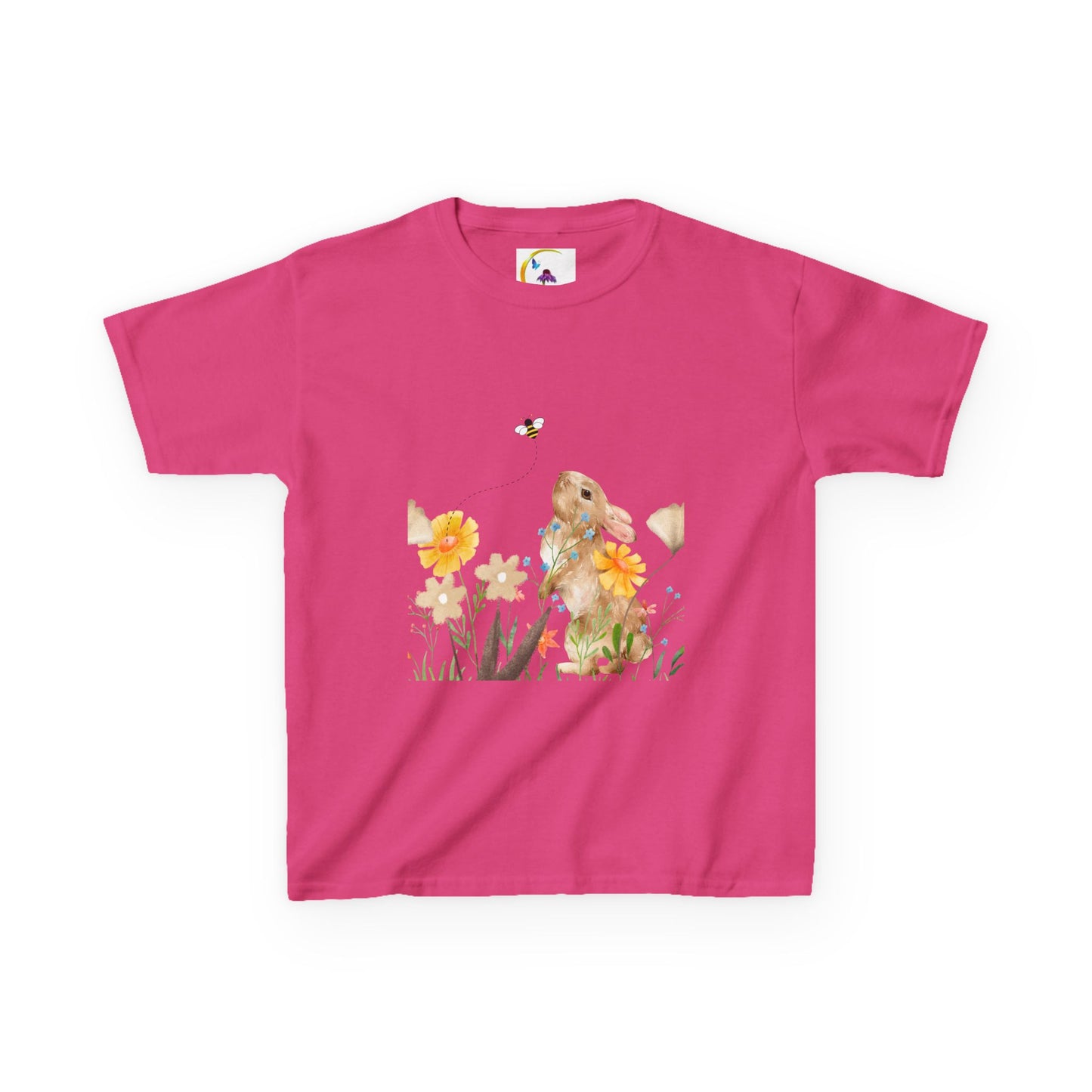 Bunny Ears and Flowers Graphic Tee - Perfect for Spring Celebrations