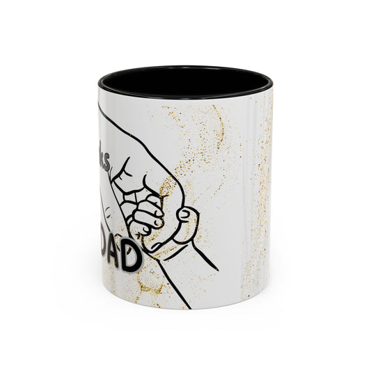 'Thanks Dad' Hand-Hold Design, Gold Splatter Accent (11/15oz)
