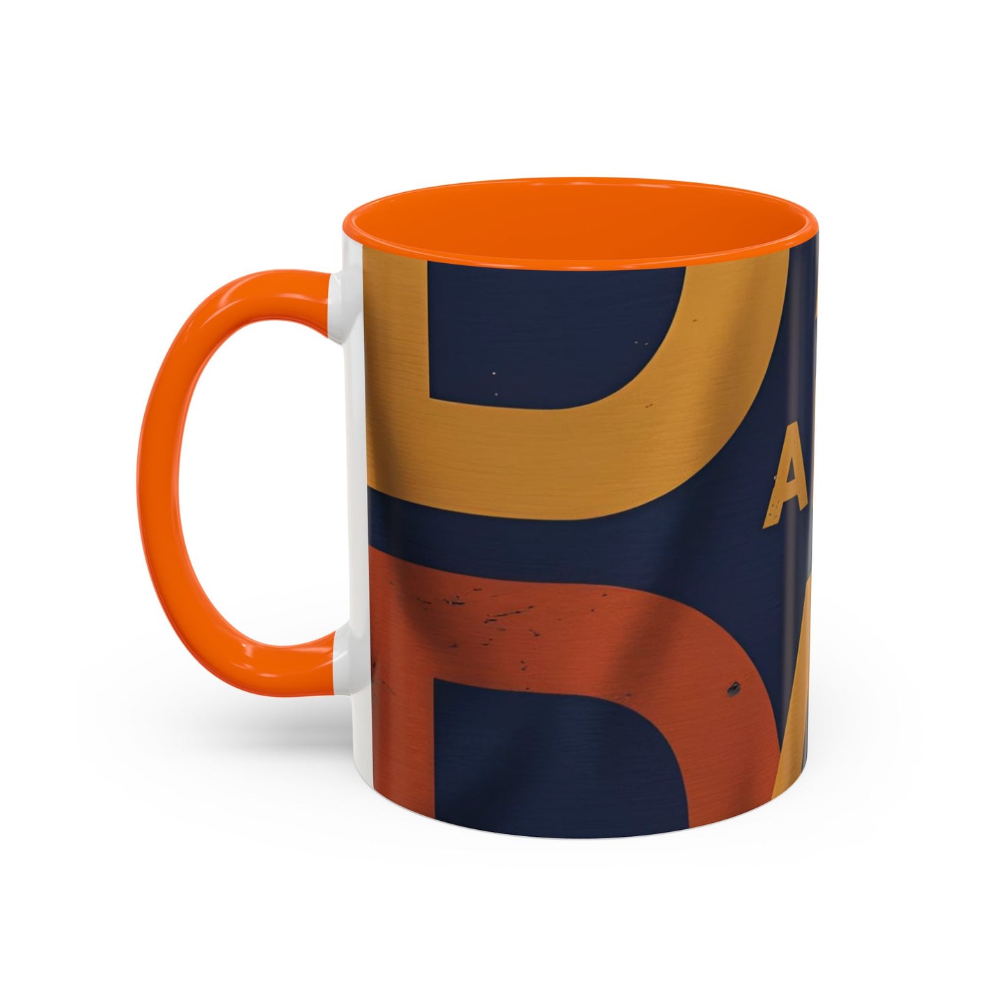 Retro Dad Coffee Mug — Retro Block Letters Accent Mug (11/15 oz)