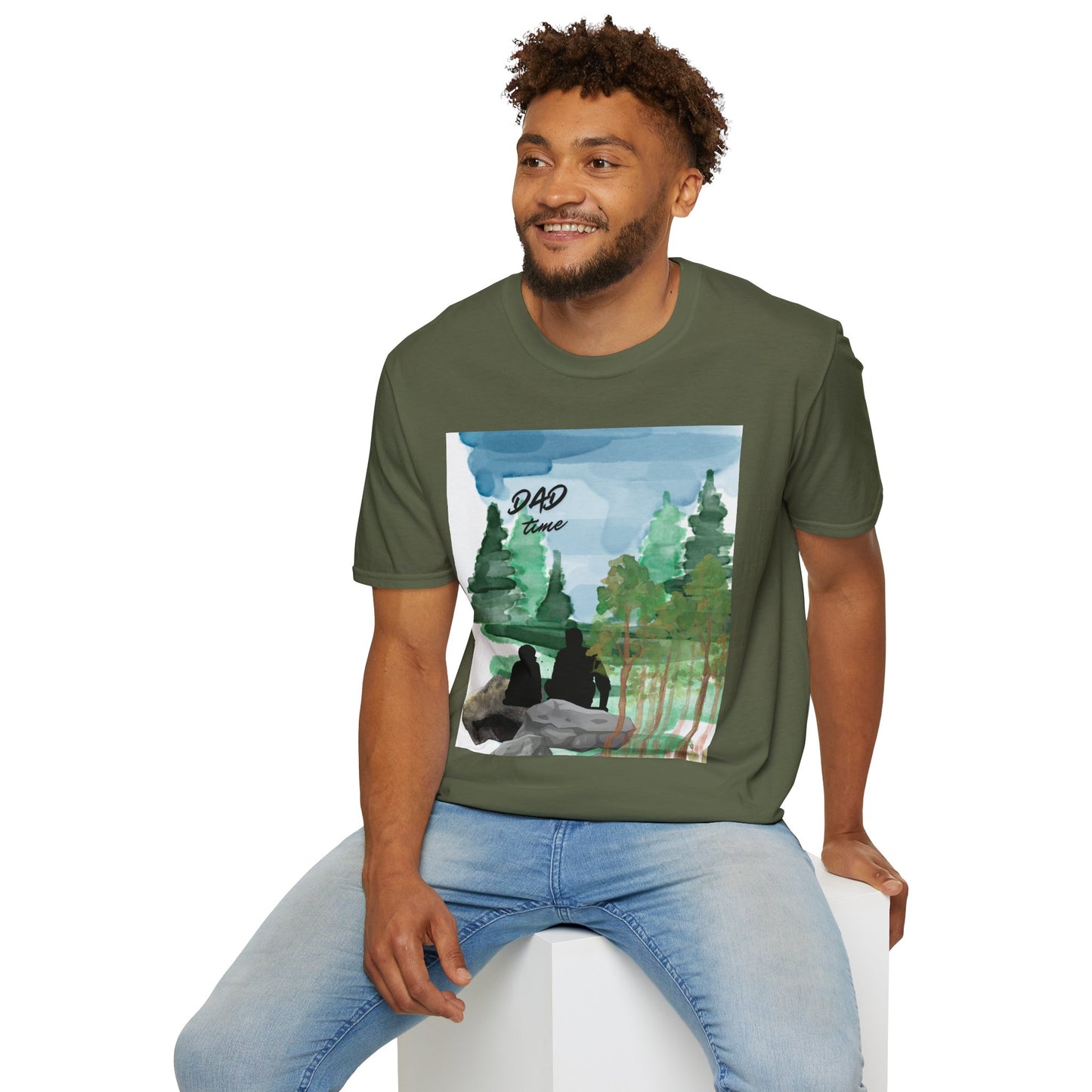 Dad Time T‑Shirt — Outdoorsy Camping Forest Tee