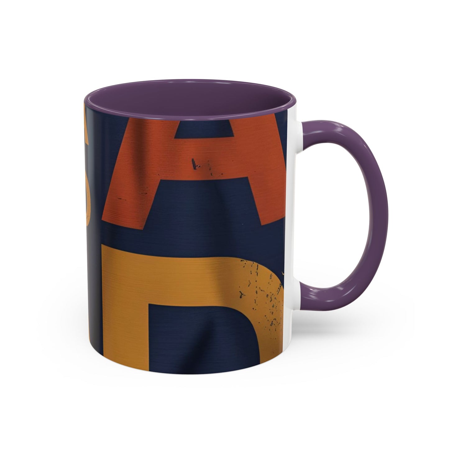 Retro Dad Coffee Mug — Retro Block Letters Accent Mug (11/15 oz)