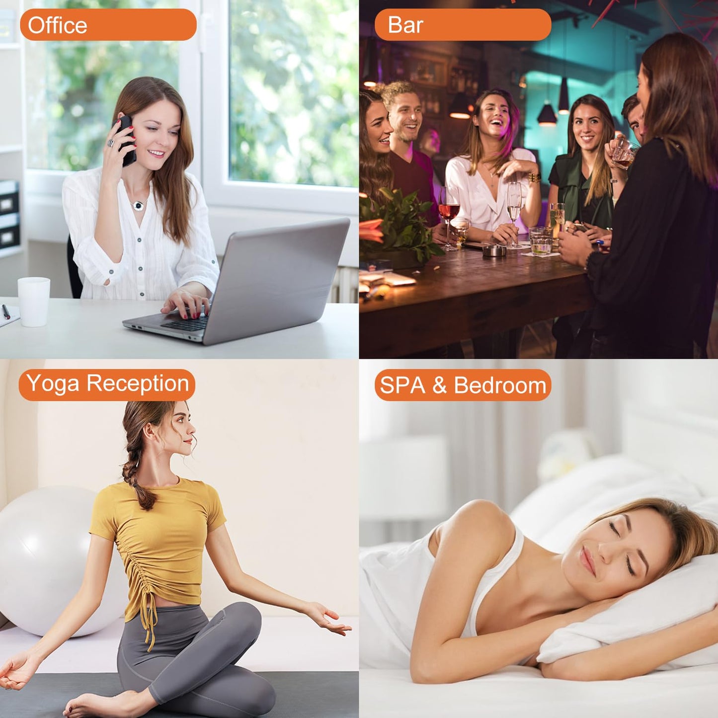 Flame Diffuser, Aromatherapy Diffuser with Power Adapter & 25db Audio Bluetooth