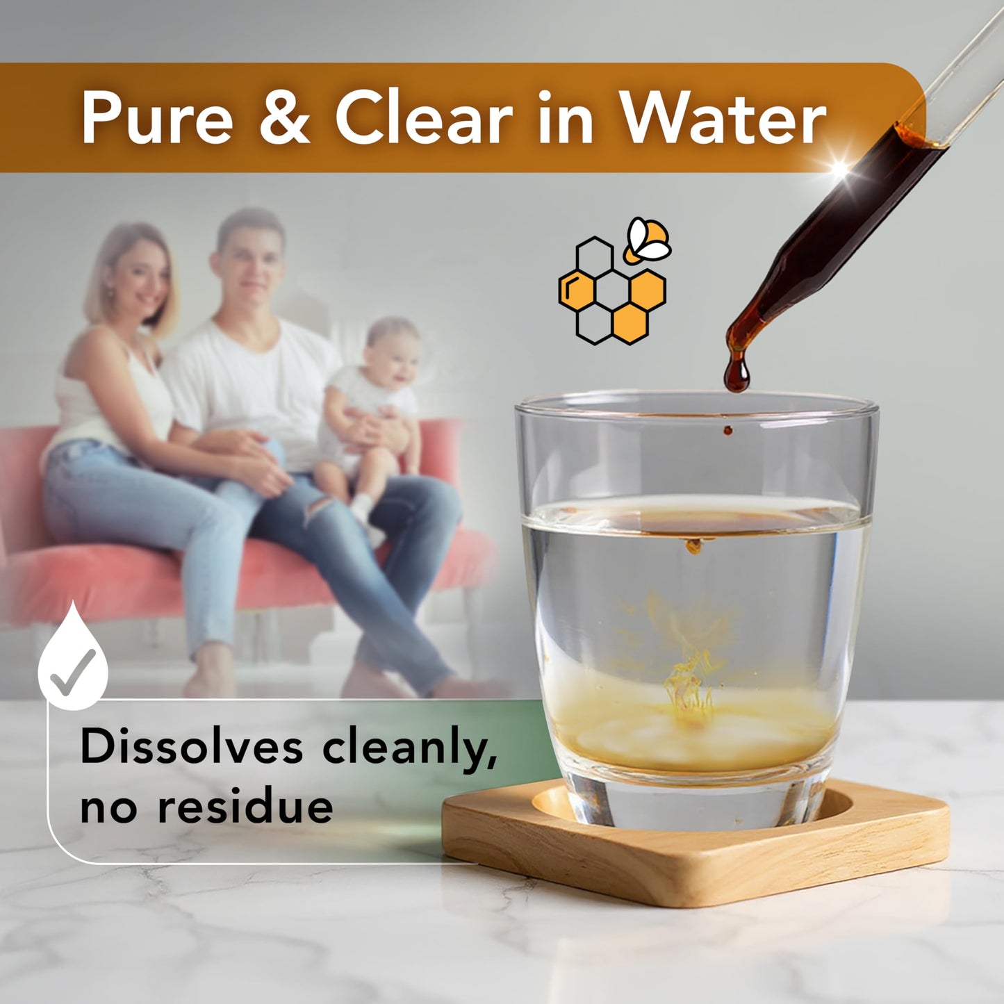 Bee Propolis Liquid Extract 500mg, 5:1 Resin Drops with 18% Bioflavonoids, Alcohol-Free Antioxidant, Immune Support & Throat Soothing, Gluten-Free, Non-GMO, 1 Fl Oz (30 mL), 30 Day Supply