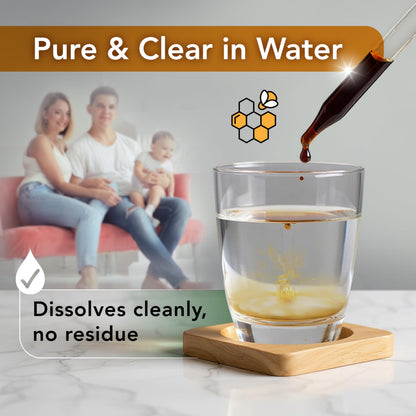 Bee Propolis Liquid Extract 500mg, 5:1 Resin Drops with 18% Bioflavonoids, Alcohol-Free Antioxidant, Immune Support & Throat Soothing, Gluten-Free, Non-GMO, 1 Fl Oz (30 mL), 30 Day Supply