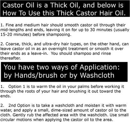 Castor Oil 16 Fl Oz (Glass Bottle) - Original Unrefine0% Pure and Natural, Cold Pressed, and Hexane-Free - Hair Oil, Body Oil