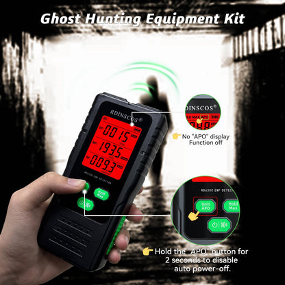 EMF Detector – 3-in-1 Electromagnetic Radiation Meter for AC Magnetic, AC Electric & Microwave Fields – Handheld EMF Reader for Home, Office & Smart Meters, Ideal for Non-Professional Users