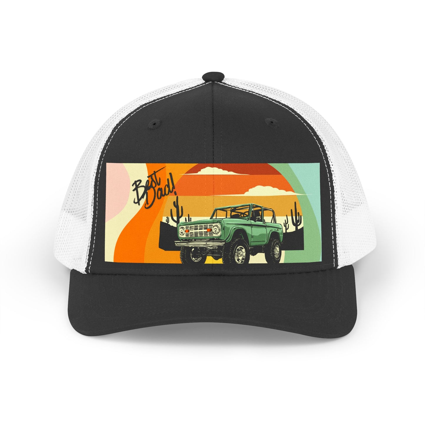 Retro Desert Truck Trucker Hat - 'Be Wild' Vintage Sunset Cap