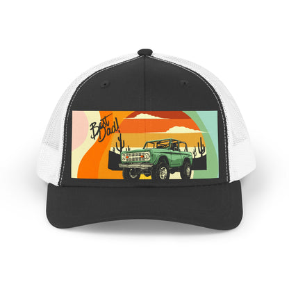 Retro Desert Truck Trucker Hat - 'Be Wild' Vintage Sunset Cap