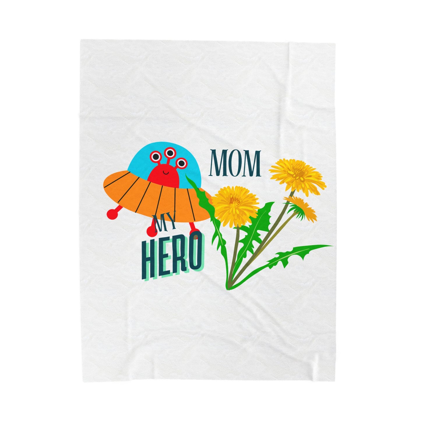 My Mom is My Hero Velveteen Plush Blanket - Cozy Gift for Mother's Day or Any Occasion