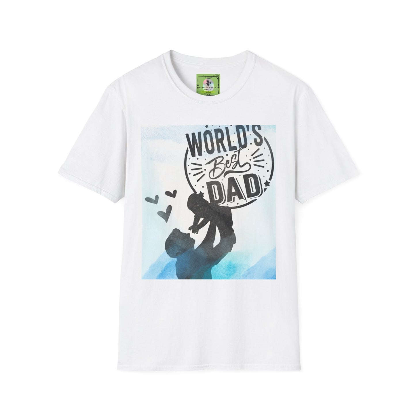 World's Best Dad T-Shirt — Father & Child Silhouette Gift