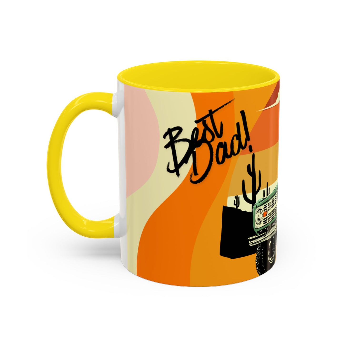 Vintage Off-Road Truck Coffee Mug — Desert Sunset Accent