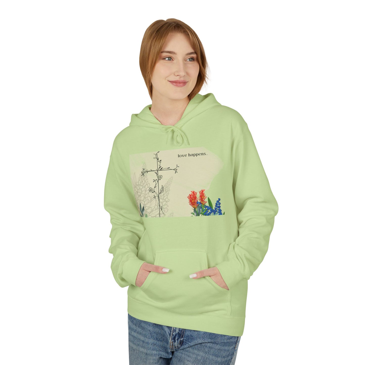 Love Happens Unisex Fleece Hoodie - Comfort & Inspiration
