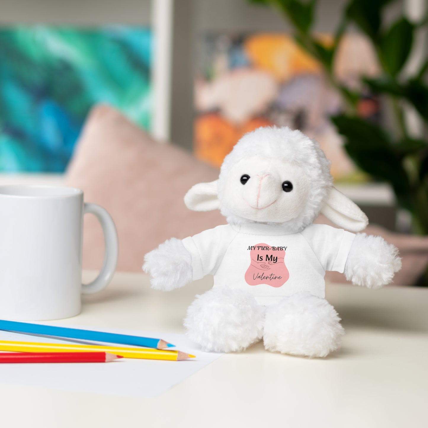 Any Furr-Baby Is My Valentine plush animall