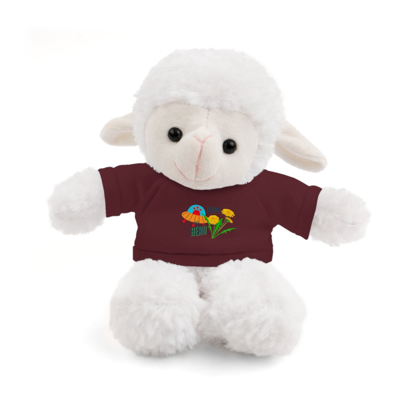 MOM is my Hero Stuffed Animal Tee Bear - Perfect Gift for Kids & Celebrations