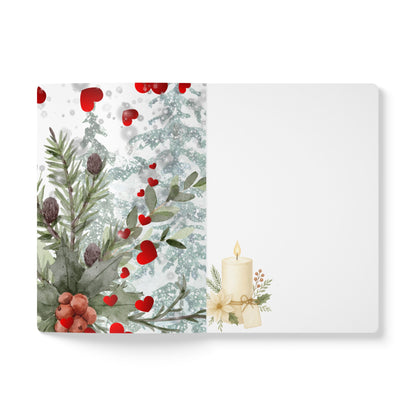 Her Heart Winter Floral Softcover Journal — Romantic Snowy Keepsake Notebook
