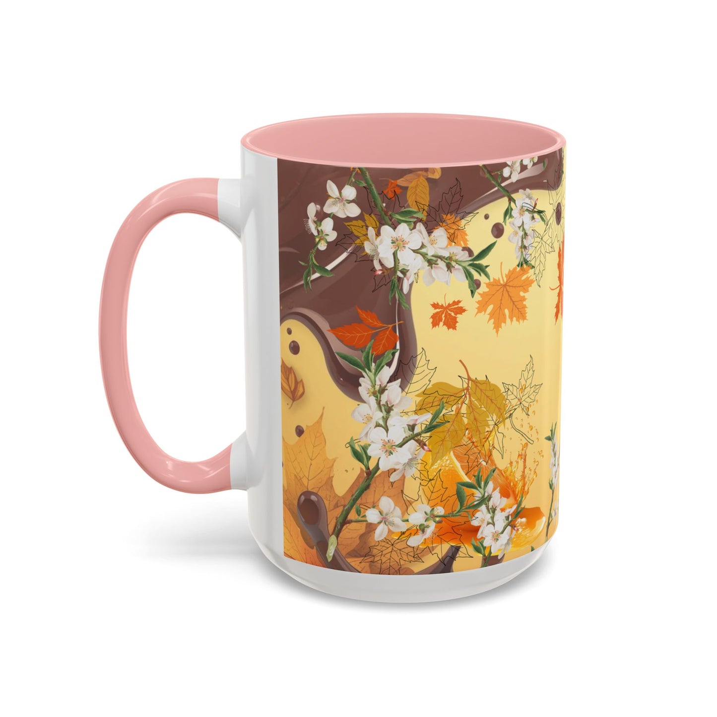 Autumn Citrus Coffee Mug - 'Her Soul Glows Like Autumn Leaves' Accent Ceramic Mug