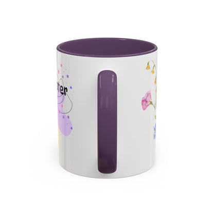 Happy Easter Floral Accent Coffee Mug - Celebrate Spring with Colorful Design