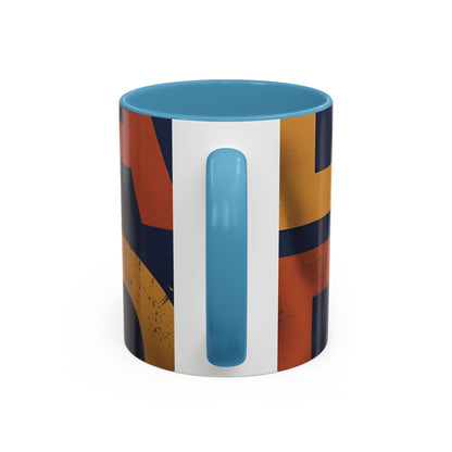 Retro Dad Coffee Mug — Retro Block Letters Accent Mug (11/15 oz)