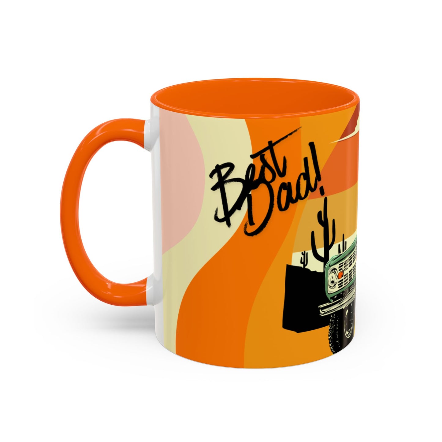 Vintage Off-Road Truck Coffee Mug — Desert Sunset Accent