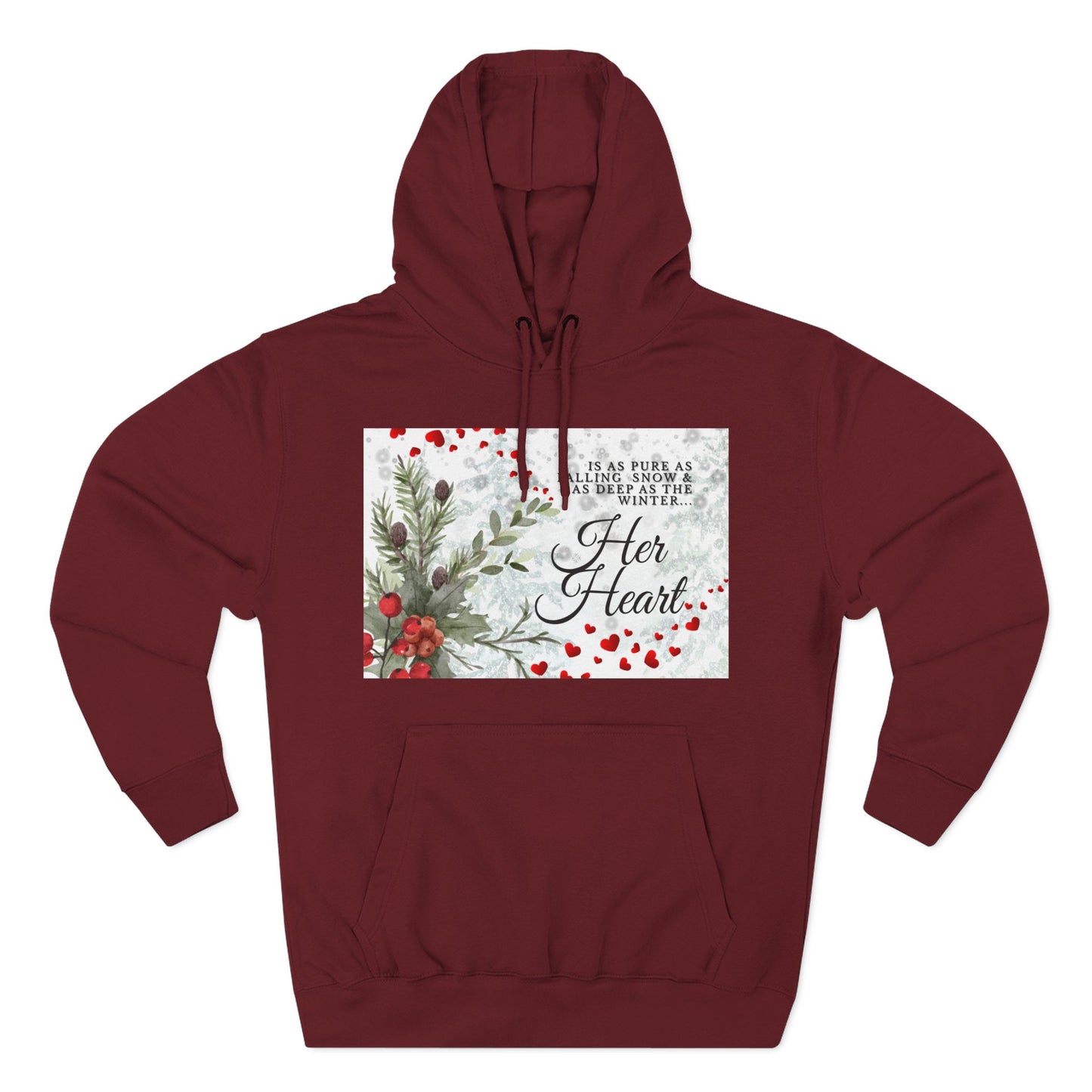 Her Heart Winter Hoodie — Feminine Resilience Fleece Hoodie