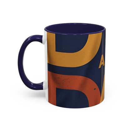 Retro Dad Coffee Mug — Retro Block Letters Accent Mug (11/15 oz)
