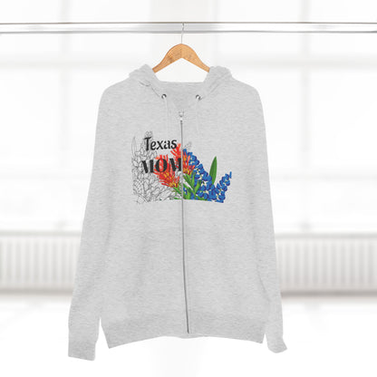 Texas MOM-Floral Unisex Zip Hoodie - Comfortable and Stylish