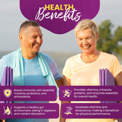 HONEYBEEZONE-Bee Bread Capsules – Nutrient-Rich Superfood for Energy Boost, Immune Support Supplement | Non-GMO, Gluten-Free, 60 Easy-to-Swallow Veggie Capsules